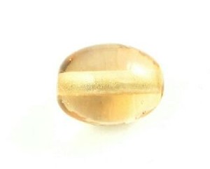 Handmade Glass Beads Single Colour: Indian Glass, Plain, Short Rice, Champagne, 12x10mm (40gms - 24pcs)