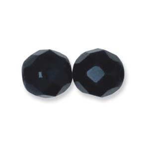 Faceted Czech Glass: Czech Glass Facet, Jet (4, 6, 8 or 12mm)