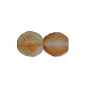 Faceted Czech Glass: Czech Glass Facet, Vanilla Bean Matte (6 or 8mm)