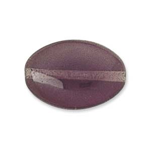 Pressed Czech Glass: Czech Glass, Flat Oval, Dark Amethyst, 12x9mm (10 pcs)