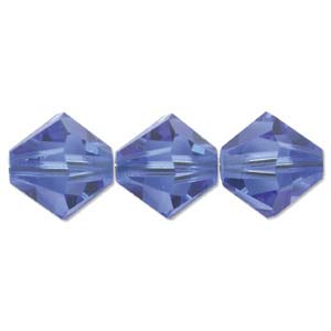 Swarovski Crystal: Swarovski Crystal, Bicone, Sapphire (4 or 6mm)
