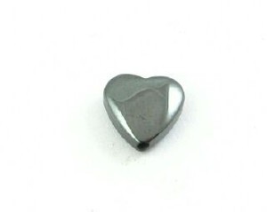 Hematite Stone: Hematite Stone, Heart, Puffy, 8mm (10 pcs)