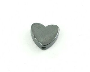 Hematite Stone: Hematite Stone, Heart, 8mm (10 pcs)