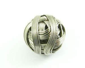 Metal Beads: Metal Bead: Wire Ball, Nickel, 20mm (5 pcs)