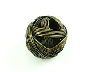 Metal Beads: Metal Bead: Wire Ball, Brass, 20mm (5 pcs)