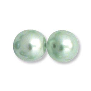 Pearls Glass Based: Glass Based Pearl, Chrysolite, 10mm (10 pcs)