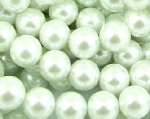 Pearls Glass Based: Chinese Glass Based Pearl, Round, White, 12mm (20pcs)