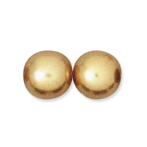 Pearls Glass Based: Glass Based Pearl, Gold (4, 6, 8, 10 or 12mm)