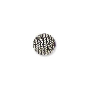 Plastic Metallic Beads: 6mm Plastic Metallic Rope, Silver (5 pcs)