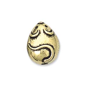 Plastic Metallic Beads: 11mm Plastic Metallic Country Mouse, Gold (5 pcs)