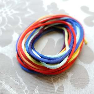 Satin Cord: Satin Cord, Rainbow, 2.0mm (5m)