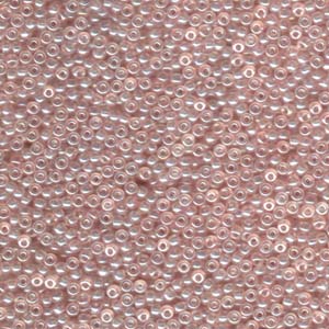Size 11 Miyuki Seed Beads: Size 11 Seed Bead, Light Rose Lustre (10gm)