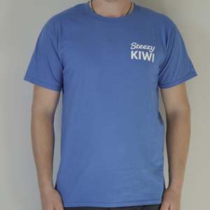 New Logo Tees: Steezy Kiwi Ocean Blue Tee