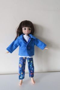 Products: Dress and hat, jacket and batik pants, fits 18cm Lottie Doll