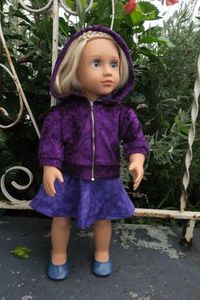 Purple set, 46cm doll