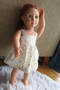 Products: Doll dress, Christmas spirals, 46cm doll