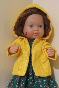 Hoodie, yellow, fits 30cm doll