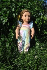 Products: Doll overalls, striped, 46cm doll