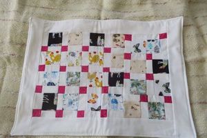 Products: Doll quilt. Disappearing 9 patch pattern