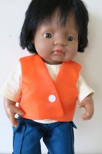 Products: High vis vest with reflector strip, fits Miniland 38cm dolls