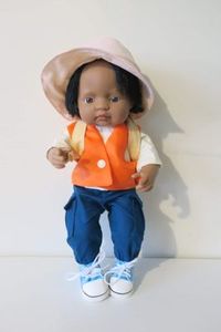 Products: High vis work outfit with hat and backpack, fits Miniland 38cm dolls