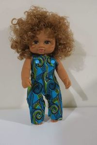 Products: Overalls, blue and green, fits 30cm doll