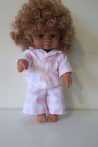 Products: Pink/white check Pajamas 30cm doll