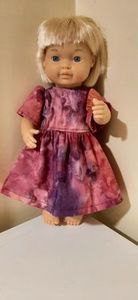 Products: Red batik dress, fits 30cm doll