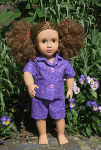 Products: Pajamas, purple, fits 46cm doll