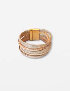 Bracelet Lurex - Gold and Beige