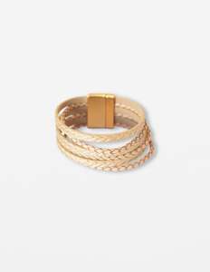 Jewellery: Bracelet Plaits - Beige and Gold