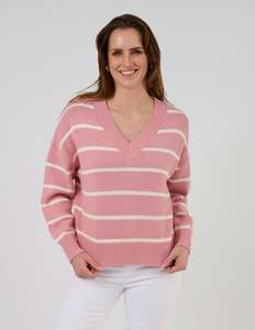 Knitwear: Joey Jumper - Blush Stripe