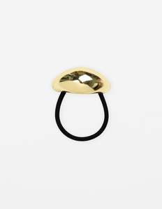 Hair: Hair Tie Oval Band - Gold