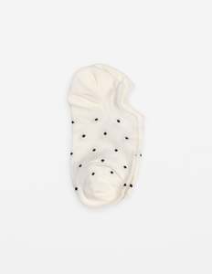 Socks: Sock Dots - White and Black