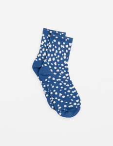 Socks: Sock Dotty - Blue and White