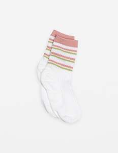 Socks: Sock Stripes - Pink and Green Stripe