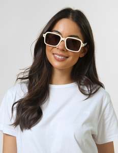 Sunglasses: Bobby Sunglasses - Cream