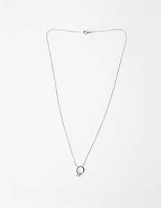 Necklace Diamond Crystal Ring - Silver
