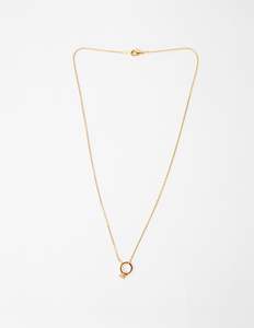 Necklace Diamond Crystal Ring - Gold