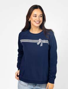 Classic Sweater - Navy Bow