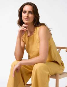 Paris Tank - Banana Stripe