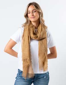 Scarves 1: Scarf Fringe - Tea