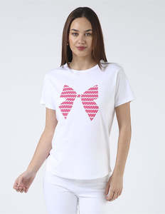 Sale Tees: Ace Tee - White Bow