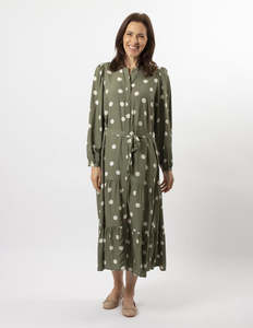 Joli Dress - Olive Spot