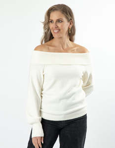 Sale Knitwear: Byron Jumper - Cream