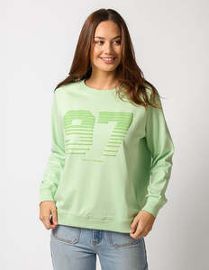 Sale Sweaters: Classic Sweater - Green NYC Sporty Stripes