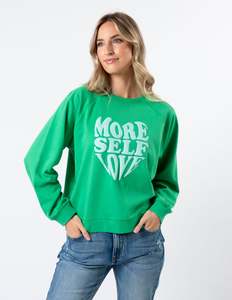Sale Sweaters: Everyday Sweater - Emerald More Self Love