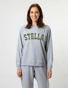 STELLA ESSENTIALS Everyday Sweater - Grey With Khaki Logo