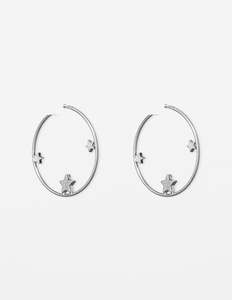 Sale Jewellery: Silver Star Sphere Hoop