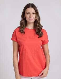 Tops: Soho Cuff Tee - Red Rotation